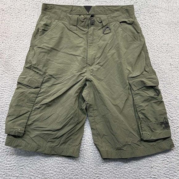 Boy Scouts Shorts Mens Chino Cargo Adult Size Small X 11.0 In Green BSOA - Picture 1 of 10